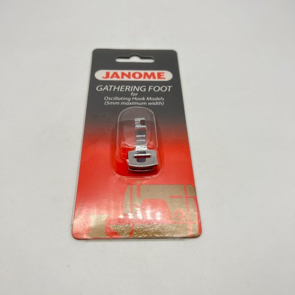 Janome Gathering Foot for Oscillating Hook Models 5mm Maximum Width Sewing NEW - Picture 3 of 5